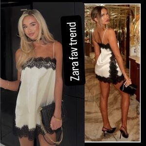 TREND NWT ZARA VIRAL SATIN EFFECT LACE TOP 
🚨FIRM PRICE no discount on this top